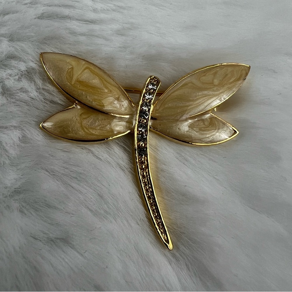 Vintage OLITO USA Dragonfly Brooch